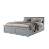 Manželská posteľ PROVENCE L3P s úložným priestorom sivomodrá