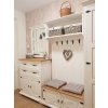Rustikální předsíňová stěna WHITE HOME GAB01 (Barevné provedení Bílý vosk K17 -  tmavý vosk K02)