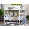 Rustikální patrová postel  WHITE HOME ACC07 (Barevné provedení Bílý vosk K17 - Bílý vosk K17)