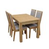 Dubový jedálenský set s rozkladacím stolom