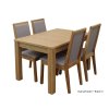 Dubový jedálenský set s rozkladacím stolom