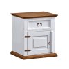 Rustikální noční stolek Sweet Home NAK13 levý (Barevné provedení Bílá - ořech lak)