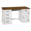 Psací stůl Sweet Home BIR14 s výsuvem na klávesnici (Barevné provedení Bílá - ořech lak)