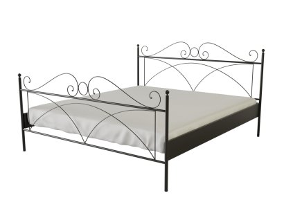Kovová postel ALICE (Povrchová úprava strieborná RAL 9006, Rozmer ložnej plochy 80 x 200 cm)