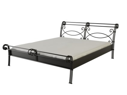 Kovová postel BELLA GRANDE (Povrchová úprava strieborná RAL 9006, Rozmer ložnej plochy 80 x 200 cm)