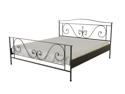 Kovová postel DAGMAR (Povrchová úprava strieborná RAL 9006, Rozmer ložnej plochy 80 x 200 cm)