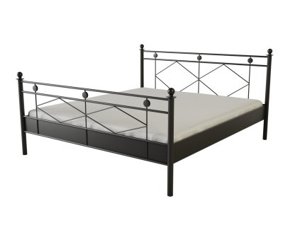 Kovová postel DARJA (Povrchová úprava strieborná RAL 9006, Rozmer ložnej plochy 80 x 200 cm)