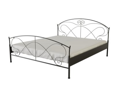 Kovová postel HERMÍNA (Povrchová úprava strieborná RAL 9006, Rozmer ložnej plochy 80 x 200 cm)