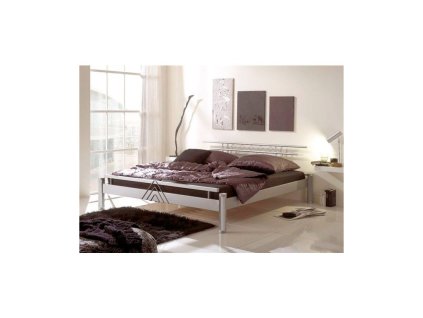 Kovová postel CHILAU (Povrchová úprava strieborná RAL 9006, Rozmer ložnej plochy 80 x 200 cm)