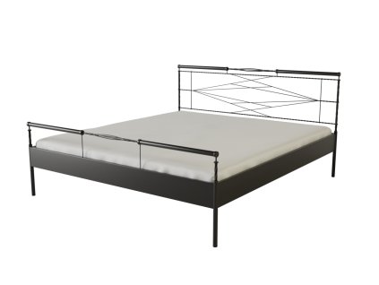 Kovová postel KELLY (Povrchová úprava strieborná RAL 9006, Rozmer ložnej plochy 80 x 200 cm)
