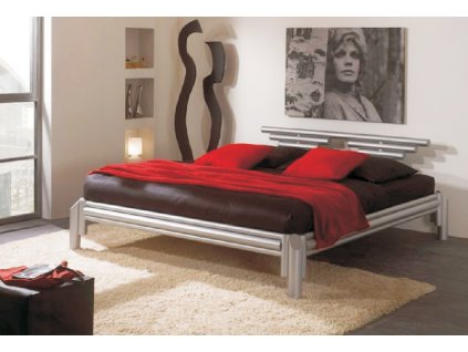 Kovová postel KENDO (Povrchová úprava strieborná RAL 9006, Rozmer ložnej plochy 80 x 200 cm)