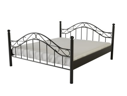 Kovová postel LÝDIE (Povrchová úprava strieborná RAL 9006, Rozmer ložnej plochy 80 x 200 cm)