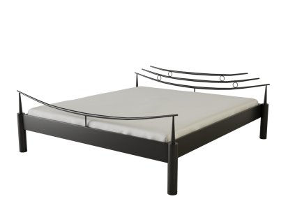 Kovová postel SHANGHAI (Povrchová úprava strieborná RAL 9006, Rozmer ložnej plochy 80 x 200 cm)