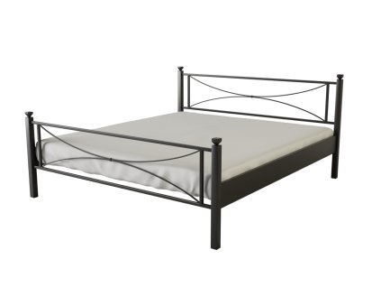 Kovová postel STELA (Povrchová úprava strieborná RAL 9006, Rozmer ložnej plochy 80 x 200 cm)