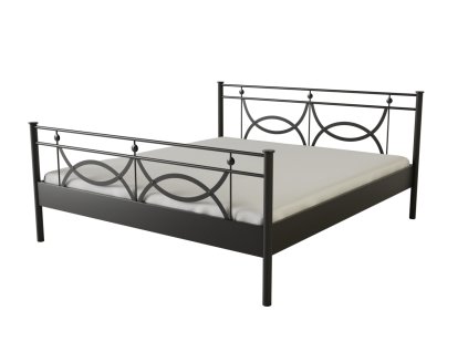 Kovová postel TOSCANA (Povrchová úprava strieborná RAL 9006, Rozmer ložnej plochy 80 x 200 cm)