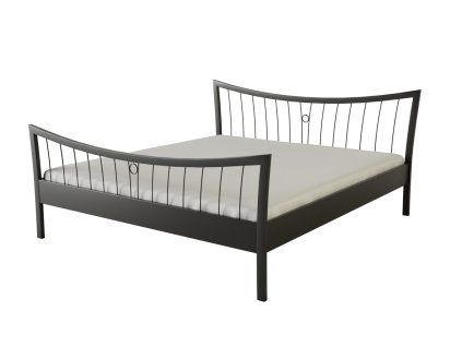 Kovová postel ZOULO (Povrchová úprava strieborná RAL 9006, Rozmer ložnej plochy 80 x 200 cm)