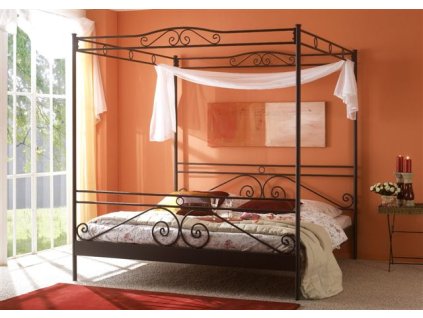 Kovová postel ANGELIQUE - nebesa (Povrchová úprava na prianie dle RAL, Rozmer ložnej plochy 180 x 200 cm)