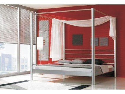 Kovová postel LARA SILBER - nebesa (Povrchová úprava na prianie dle RAL, Rozmer ložnej plochy 180 x 200 cm)