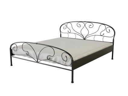 Kovová postel  KLAUDIE (Povrchová úprava strieborná RAL 9006, Rozmer ložnej plochy 80 x 200 cm)