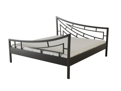 Kovová postel SHAPE (Povrchová úprava strieborná RAL 9006, Rozmer ložnej plochy 200 x 200 cm)