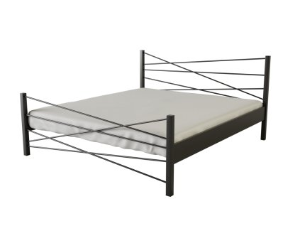 Kovová postel LINE (Povrchová úprava strieborná RAL 9006, Rozmer ložnej plochy 180 x 200 cm)