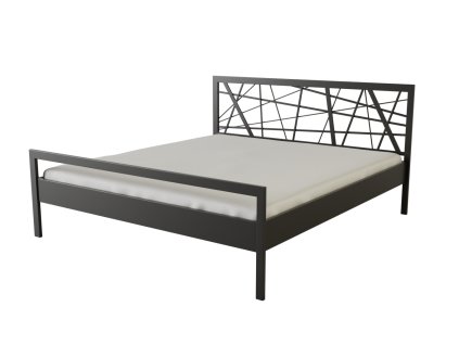 Kovová postel ZIG ZAG (Povrchová úprava biela, Rozmer ložnej plochy 90 x 200 cm)