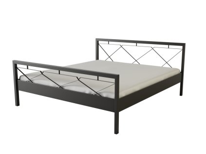 Kovová postel OREB (Povrchová úprava strieborná RAL 9006, Rozmer ložnej plochy 180 x 200 cm)