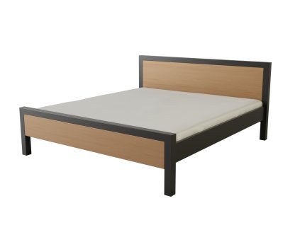 Kovová postel GENIUS (Povrchová úprava strieborná RAL 9006, Rozmer ložnej plochy 180 x 200 cm)