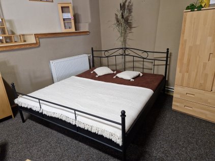 Kovová postel JANA (Povrchová úprava strieborná RAL 9006, Rozmer ložnej plochy 90 x 200 cm)