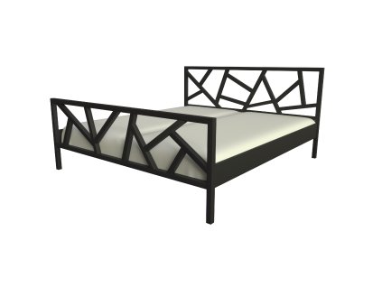 Kovová postel BRANCH (Povrchová úprava strieborná RAL 9006, Rozmer ložnej plochy 240x200 cm)