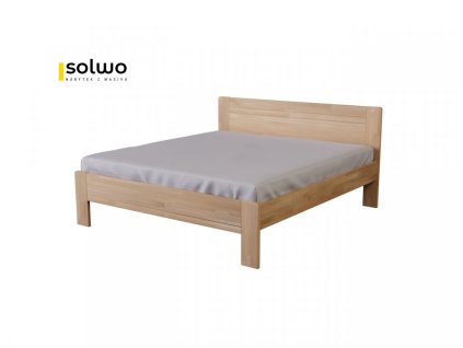 Masivní postel ALEXIA (BUK, DUB) (Drevo a odstín oleje DUB Cink - Olej odtieň DO206, Rozmer spacej plochy 240x200)