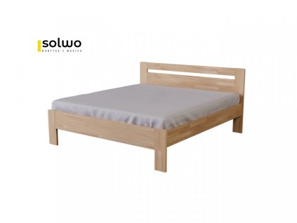 Masivní postel ANGELIKA (BUK, DUB) (Drevo a odstín oleje DUB Cink - Olej odtieň DO206, Rozmer spacej plochy 240x200)