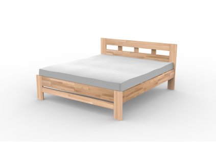 Masivní postel TAMARA (BUK, DUB) (Drevo a odstín oleje DUB Cink - Olej odtieň DO206, Rozmer spacej plochy 240x200)