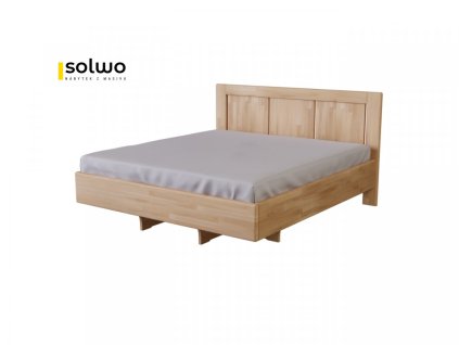 Masivní postel ANDROMEDA (BUK, DUB) (Drevo a odstín oleje DUB Cink - Olej odtieň DO206, Rozmer spacej plochy 240x200)