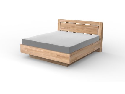 Masivní postel JUPITER (BUK, DUB) (Drevo a odstín oleje DUB Cink - Olej odtieň DO206, Rozmer spacej plochy 240x200)