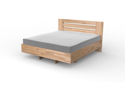 Masivní postel PEGAS (BUK, DUB) (Drevo a odstín oleje DUB Cink - Olej odtieň DO206, Rozmer spacej plochy 240x200)
