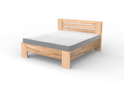 Masivní postel LONDON (BUK, DUB) (Drevo a odstín oleje DUB Cink - Olej odtieň DO206, Rozmer spacej plochy 240x200)