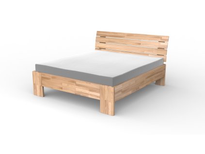 Masivní postel MADRID (BUK, DUB) (Drevo a odstín oleje DUB Cink - Olej odtieň DO206, Rozmer spacej plochy 240x200)