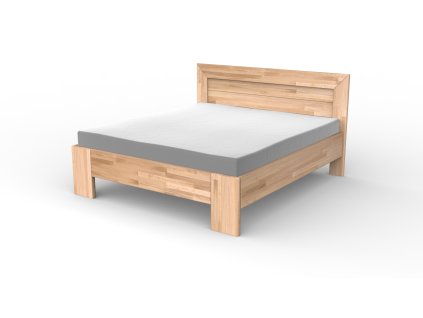 Masivní postel ROMA (BUK, DUB) (Drevo a odstín oleje DUB Cink - Olej odtieň DO206, Rozmer spacej plochy 240x200)