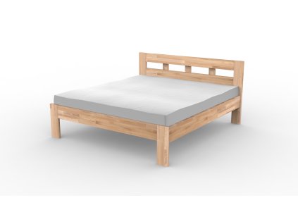 Masivní postel INA (BUK, DUB) (Materiál Dub Cink, Povrchová úprava Olej odstín BO103, Specifikace 90x200)