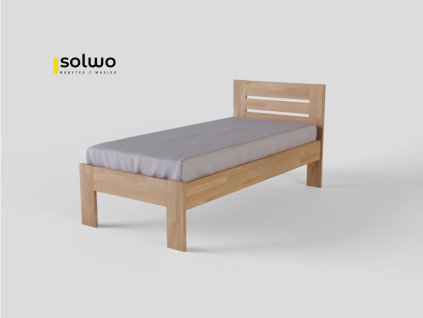Masivní postel AMANDA (BUK, DUB)-jednolůžko (Materiál Buk cink, Povrchová úprava Olej odtieň 204, Specifikace 120x200)