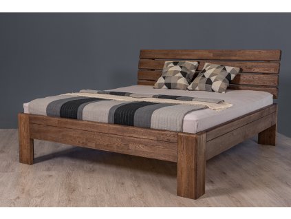 8026 3 masivni postel jive drevo a odstin oleje buk cink olejovani prirodni rozmer spaci plochy 140x200