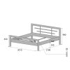 Kovová postel ROSE (Povrchová úprava strieborná RAL 9006, Rozmer ložnej plochy 80 x 200 cm)
