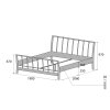 Kovová postel Merry (Povrchová úprava strieborná RAL 9006, Rozmer ložnej plochy 80 x 200 cm)