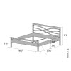 Kovová postel ANGELETA 2 (Povrchová úprava strieborná RAL 9006, Rozmer ložnej plochy 240x200 cm)