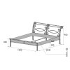 Kovová postel BELLA (Povrchová úprava strieborná RAL 9006, Rozmer ložnej plochy 80 x 200 cm)