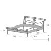 Kovová postel BELLA GRANDE (Povrchová úprava strieborná RAL 9006, Rozmer ložnej plochy 80 x 200 cm)