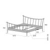 Kovová postel JOLLY (Povrchová úprava strieborná RAL 9006, Rozmer ložnej plochy 80 x 200 cm)