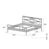 Kovová postel KELLY (Povrchová úprava strieborná RAL 9006, Rozmer ložnej plochy 80 x 200 cm)