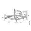 Kovová postel MARIANA (Povrchová úprava na prianie dle RAL, Rozmer ložnej plochy 80 x 200 cm)